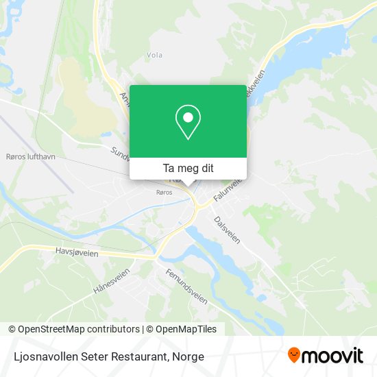 Ljosnavollen Seter Restaurant kart