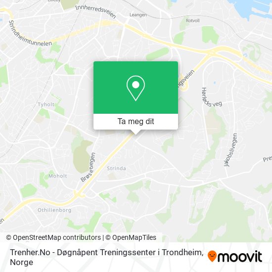 Trenher.No - Døgnåpent Treningssenter i Trondheim kart