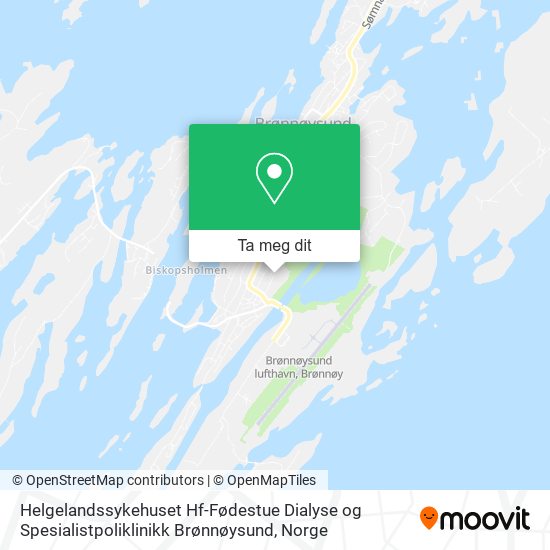 Helgelandssykehuset Hf-Fødestue Dialyse og Spesialistpoliklinikk Brønnøysund kart