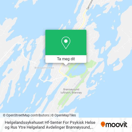 Helgelandssykehuset Hf-Senter For Psykisk Helse og Rus Ytre Helgeland Avdelinger Brønnøysund kart