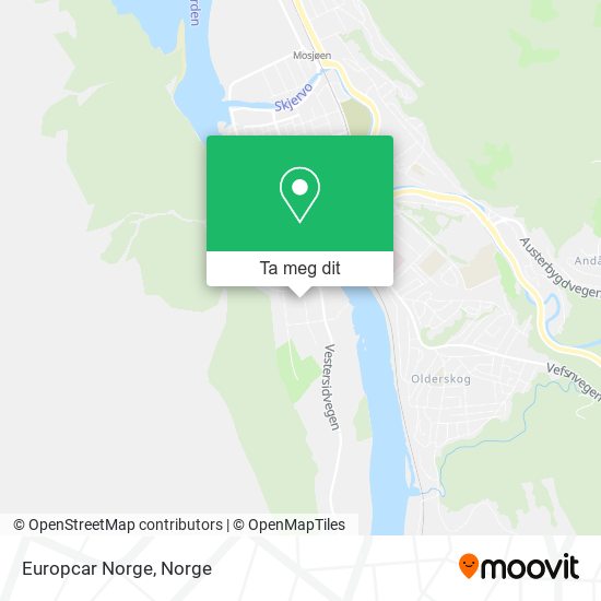 Europcar Norge kart