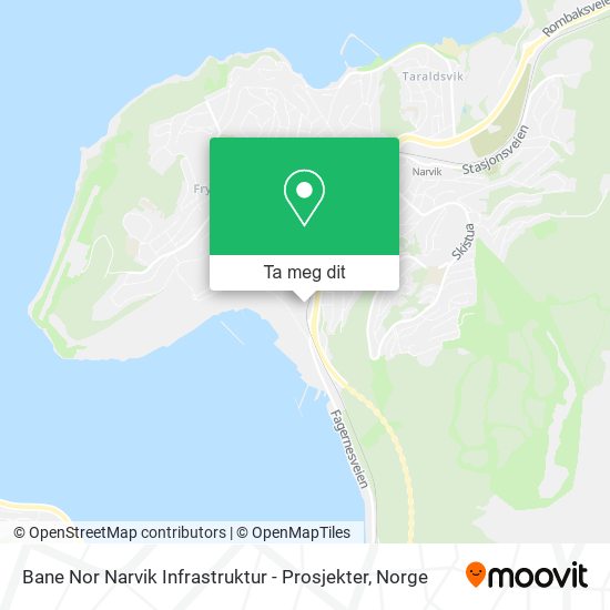 Bane Nor Narvik Infrastruktur - Prosjekter kart