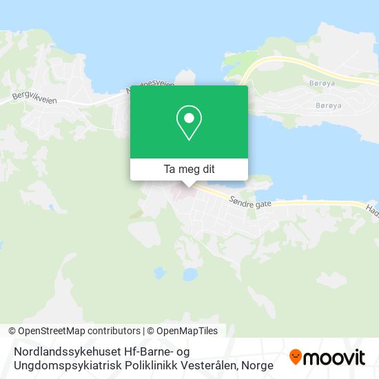 Nordlandssykehuset Hf-Barne- og Ungdomspsykiatrisk Poliklinikk Vesterålen kart