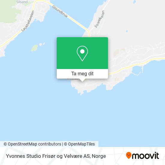 Yvonnes Studio Frisør og Velvære AS kart