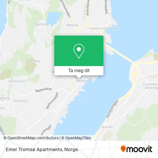 Enter Tromsø Apartments kart