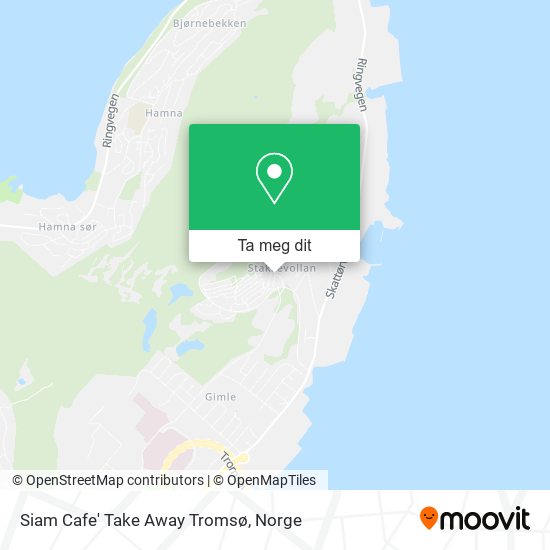 Siam Cafe' Take Away Tromsø kart