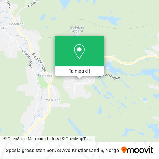Spesialgrossisten Sør AS Avd Kristiansand S kart