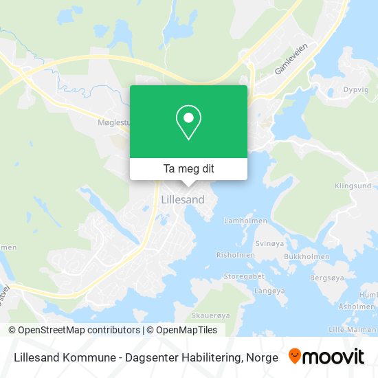 Lillesand Kommune - Dagsenter Habilitering kart