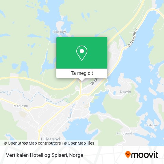 Vertikalen Hotell og Spiseri kart