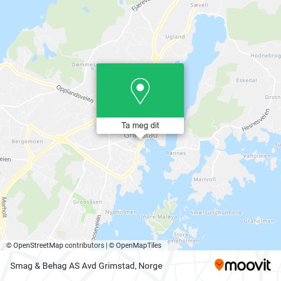 Smag & Behag AS Avd Grimstad kart