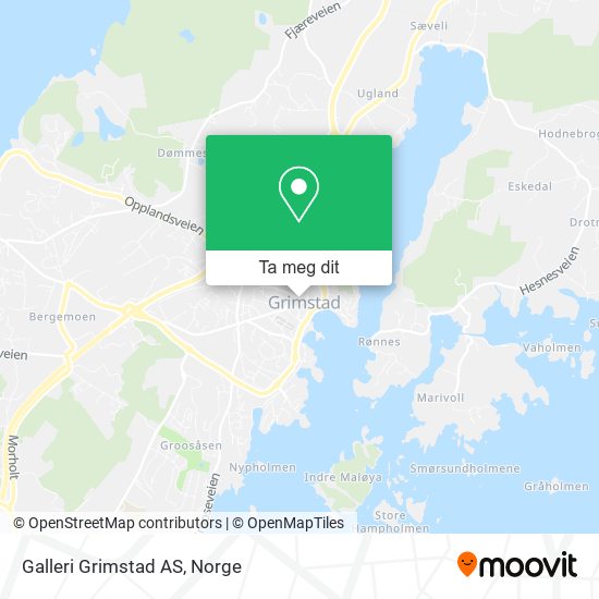 Galleri Grimstad AS kart