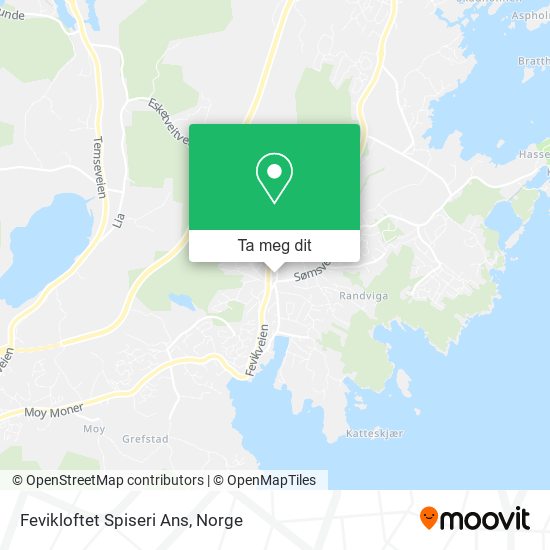 Fevikloftet Spiseri Ans kart