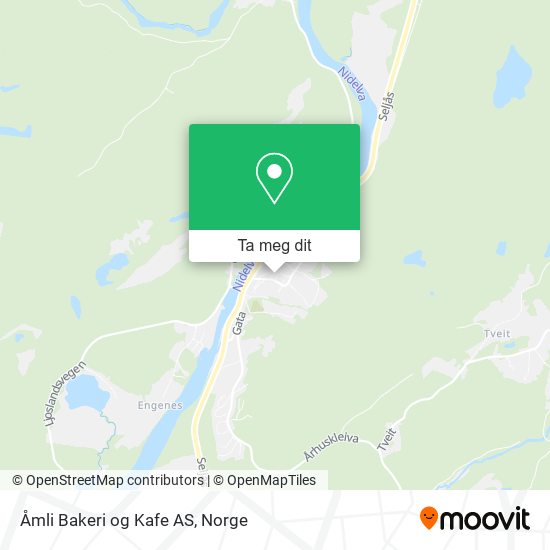 Åmli Bakeri og Kafe AS kart