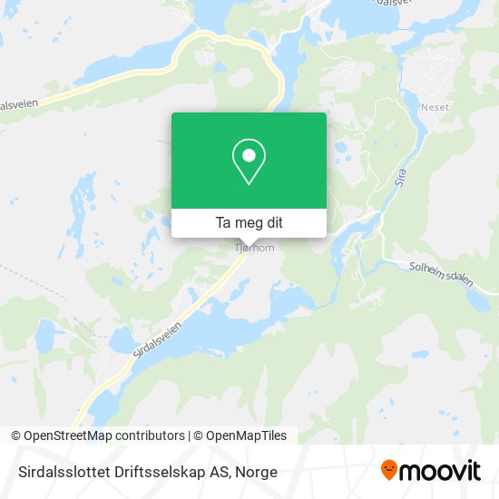 Sirdalsslottet Driftsselskap AS kart