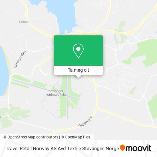 Travel Retail Norway AS Avd Textile Stavanger kart