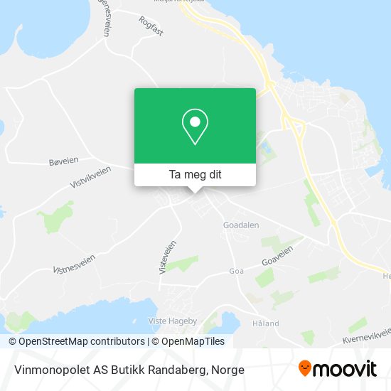 Vinmonopolet AS Butikk Randaberg kart