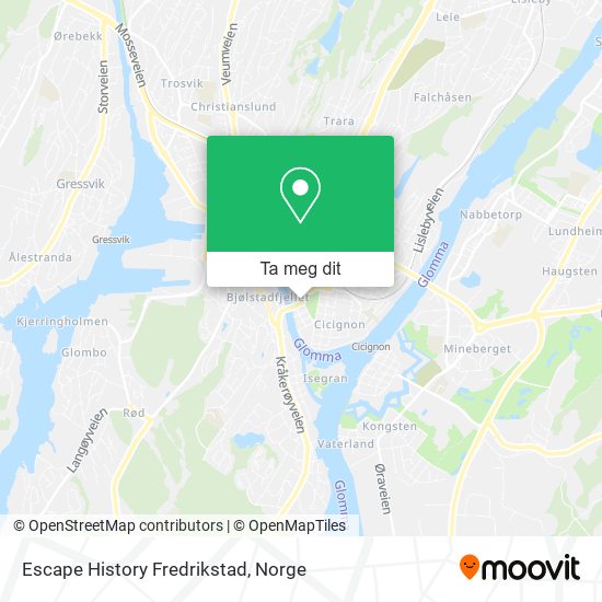 Escape History Fredrikstad kart