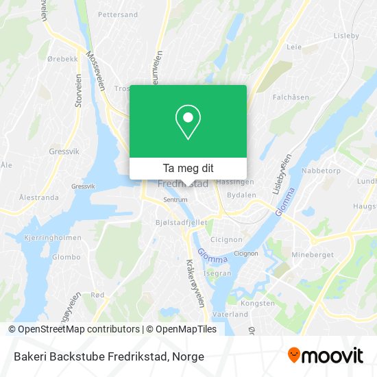 Bakeri Backstube Fredrikstad kart