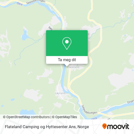 Flateland Camping og Hyttesenter Ans kart