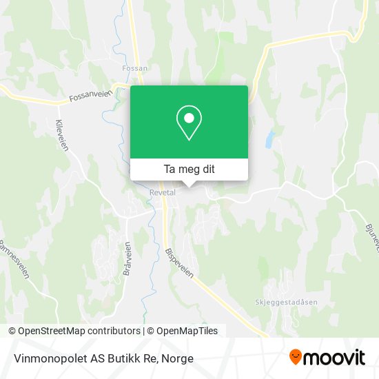 Vinmonopolet AS Butikk Re kart
