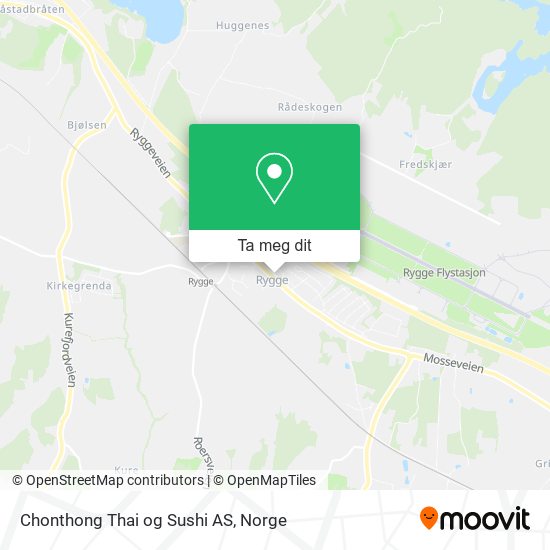 Chonthong Thai og Sushi AS kart