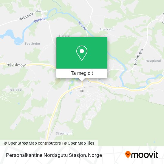 Personalkantine Nordagutu Stasjon kart
