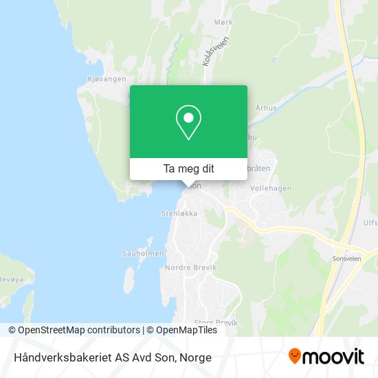 Håndverksbakeriet AS Avd Son kart