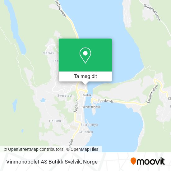 Vinmonopolet AS Butikk Svelvik kart