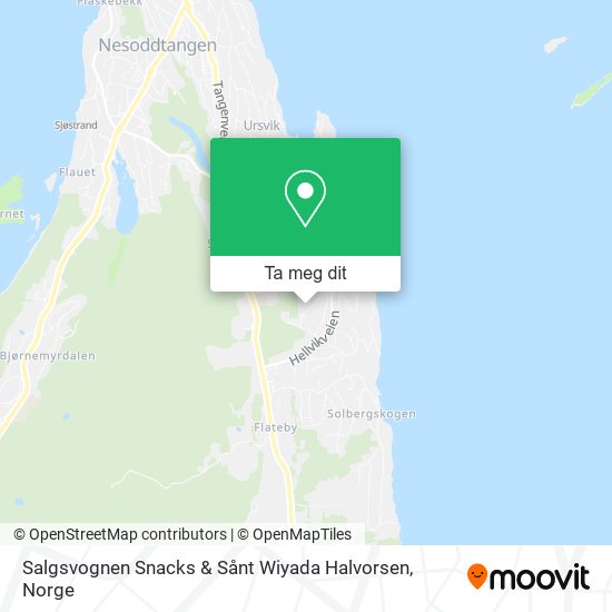 Salgsvognen Snacks & Sånt Wiyada Halvorsen kart