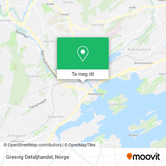 Gresvig Detaljhandel kart