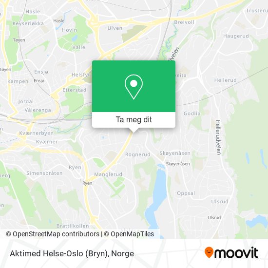 Aktimed Helse-Oslo (Bryn) kart
