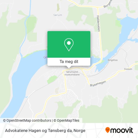 Advokatene Hagen og Tønsberg da kart