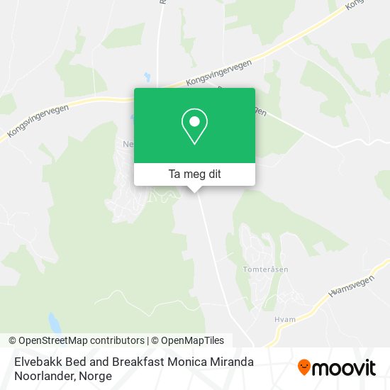 Elvebakk Bed and Breakfast Monica Miranda Noorlander kart