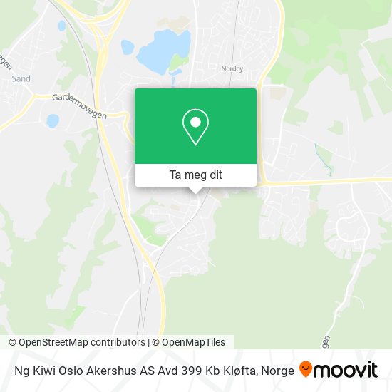 Ng Kiwi Oslo Akershus AS Avd 399 Kb Kløfta kart