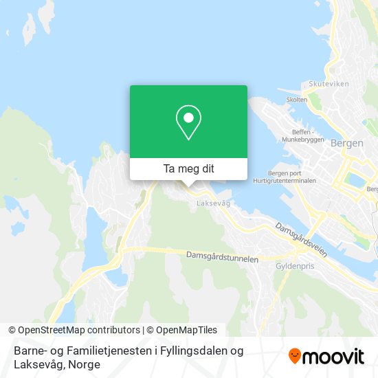 Barne- og Familietjenesten i Fyllingsdalen og Laksevåg kart