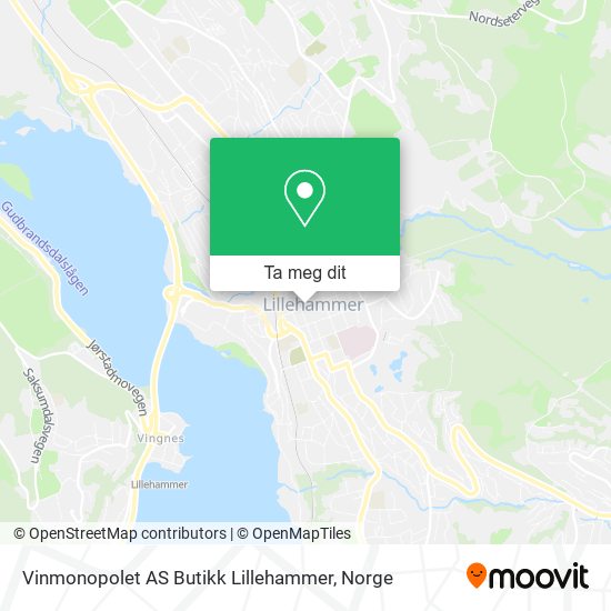 Vinmonopolet AS Butikk Lillehammer kart