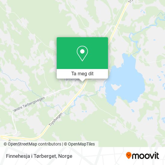 Finnehesja i Tørberget kart