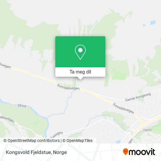 Kongsvold Fjeldstue kart