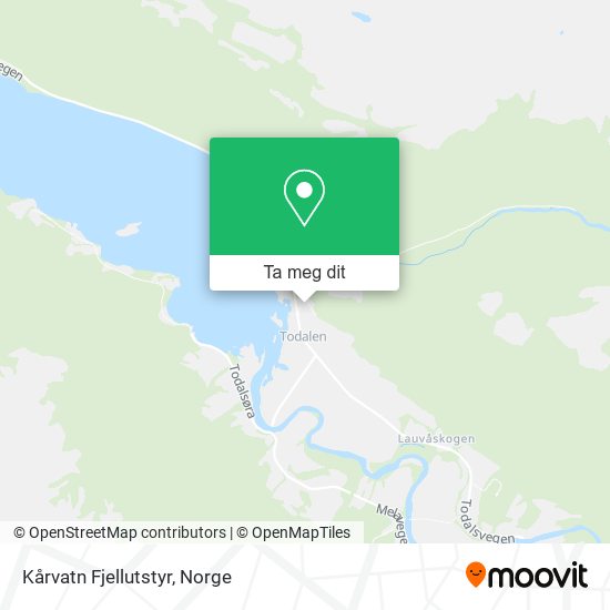 Kårvatn Fjellutstyr kart