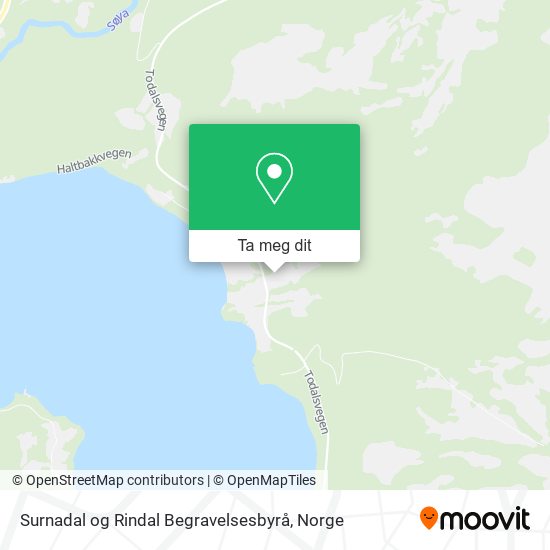Surnadal og Rindal Begravelsesbyrå kart