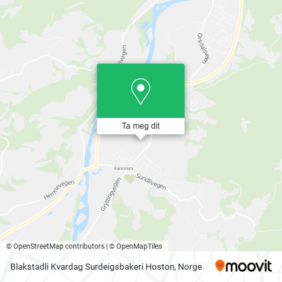 Blakstadli Kvardag Surdeigsbakeri Hoston kart