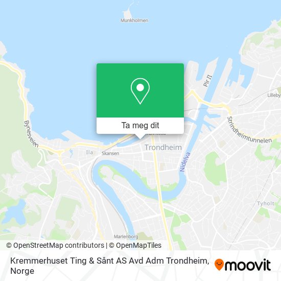 Kremmerhuset Ting & Sånt AS Avd Adm Trondheim kart