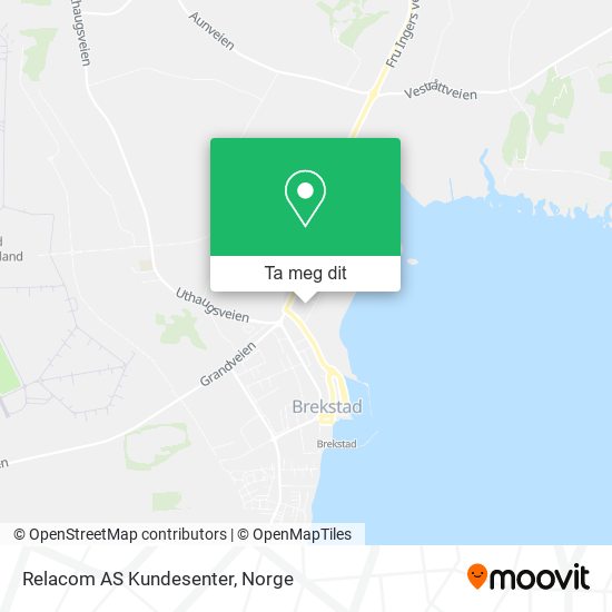 Relacom AS Kundesenter kart