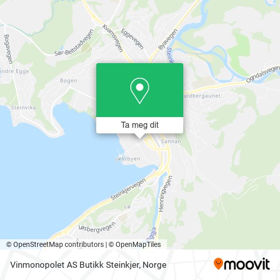 Vinmonopolet AS Butikk Steinkjer kart