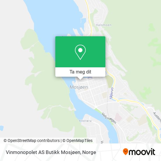 Vinmonopolet AS Butikk Mosjøen kart