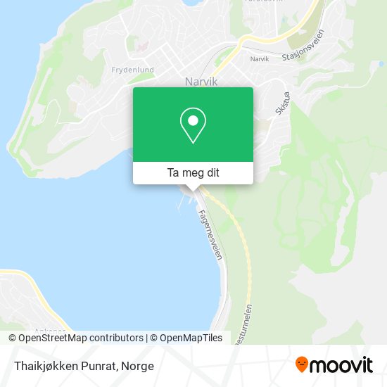Thaikjøkken Punrat kart