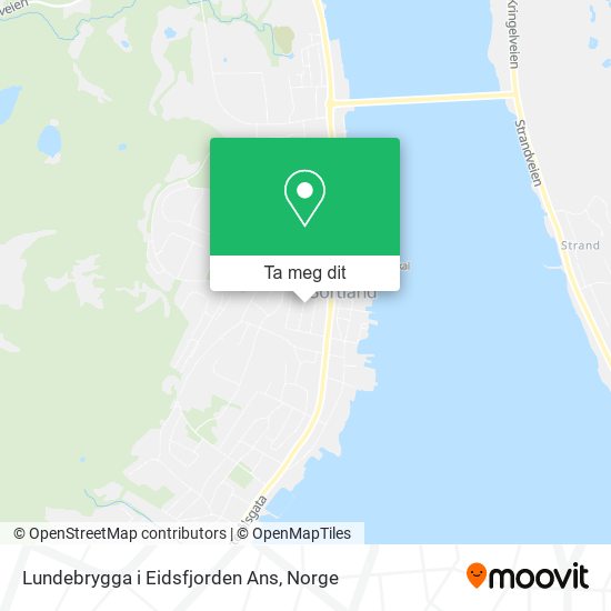 Lundebrygga i Eidsfjorden Ans kart