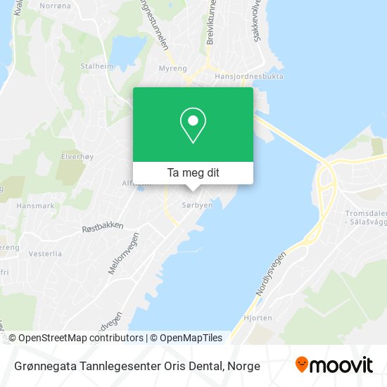 Grønnegata Tannlegesenter Oris Dental kart