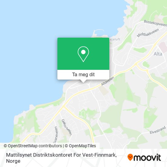 Mattilsynet Distriktskontoret For Vest-Finnmark kart
