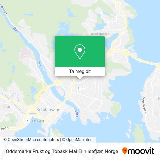 Oddemarka Frukt og Tobakk Mai Elin Isefjær kart